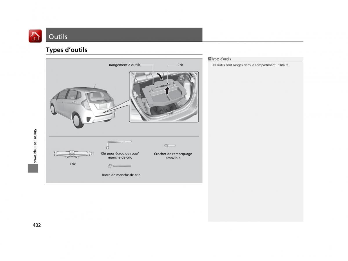 Honda Jazz III 3 manuel du proprietaire / page 403