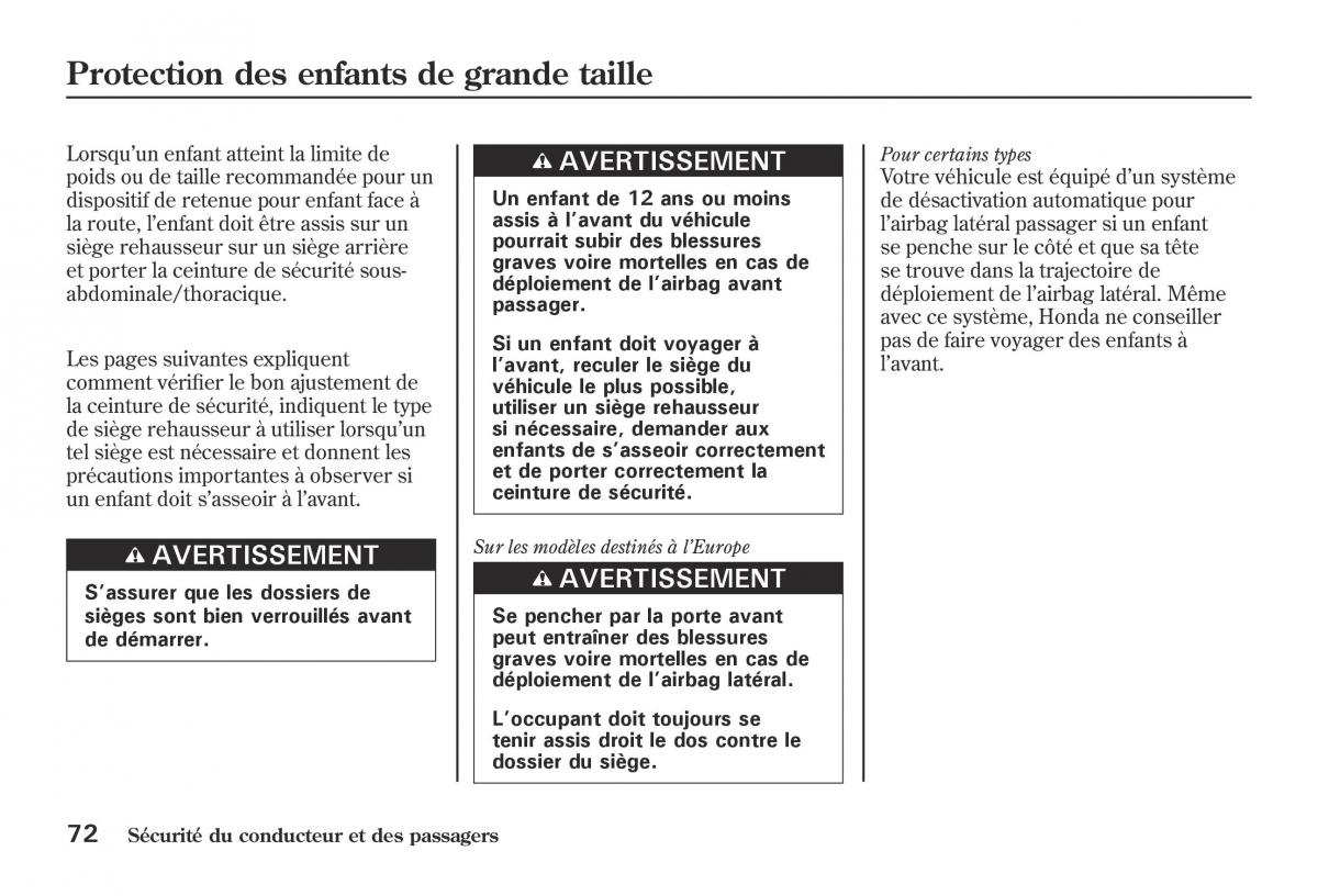 Honda Jazz II 2 hybrid manuel du proprietaire / page 79