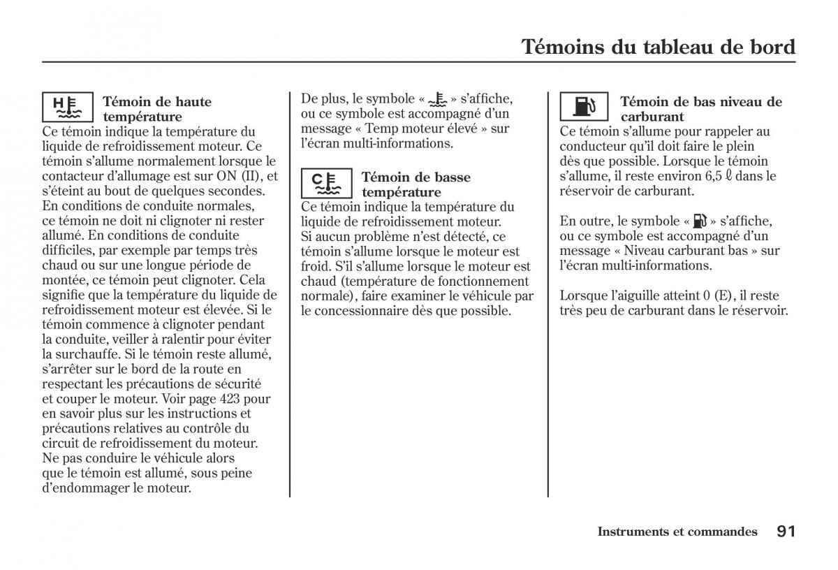 Honda Jazz II 2 hybrid manuel du proprietaire / page 98