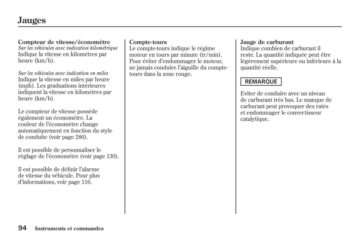 Honda Jazz II 2 hybrid manuel du proprietaire / page 101