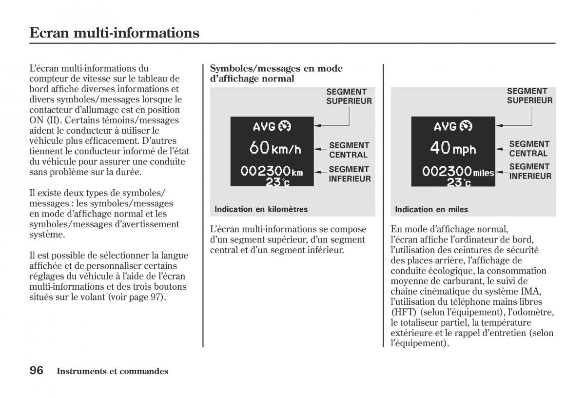 Honda Jazz II 2 hybrid manuel du proprietaire / page 103