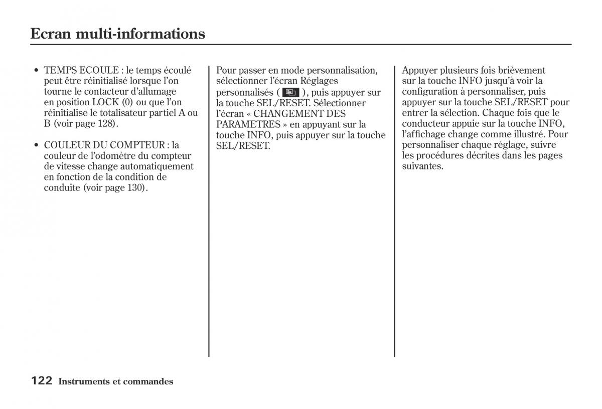 Honda Jazz II 2 hybrid manuel du proprietaire / page 129