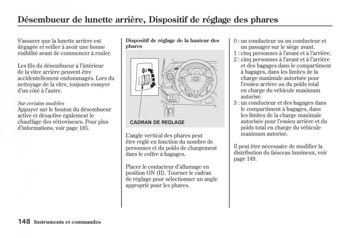 Honda Jazz II 2 hybrid manuel du proprietaire / page 155