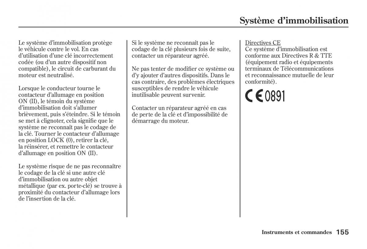 Honda Jazz II 2 hybrid manuel du proprietaire / page 162