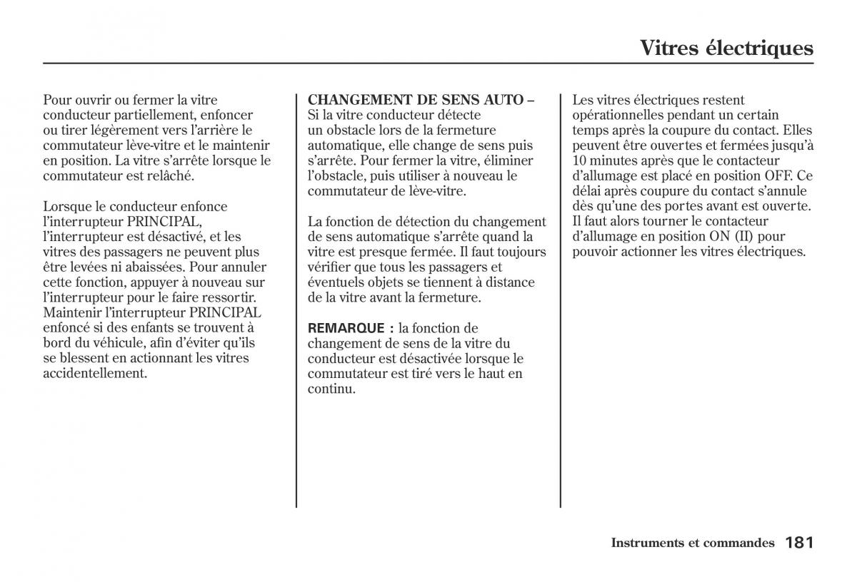 Honda Jazz II 2 hybrid manuel du proprietaire / page 188