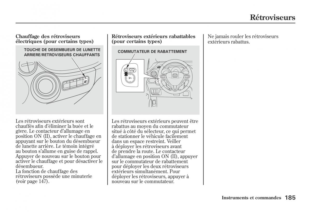 Honda Jazz II 2 hybrid manuel du proprietaire / page 192