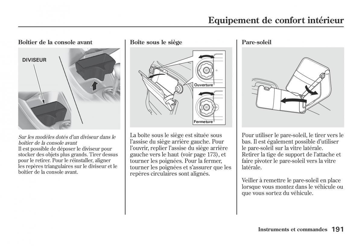 Honda Jazz II 2 hybrid manuel du proprietaire / page 198