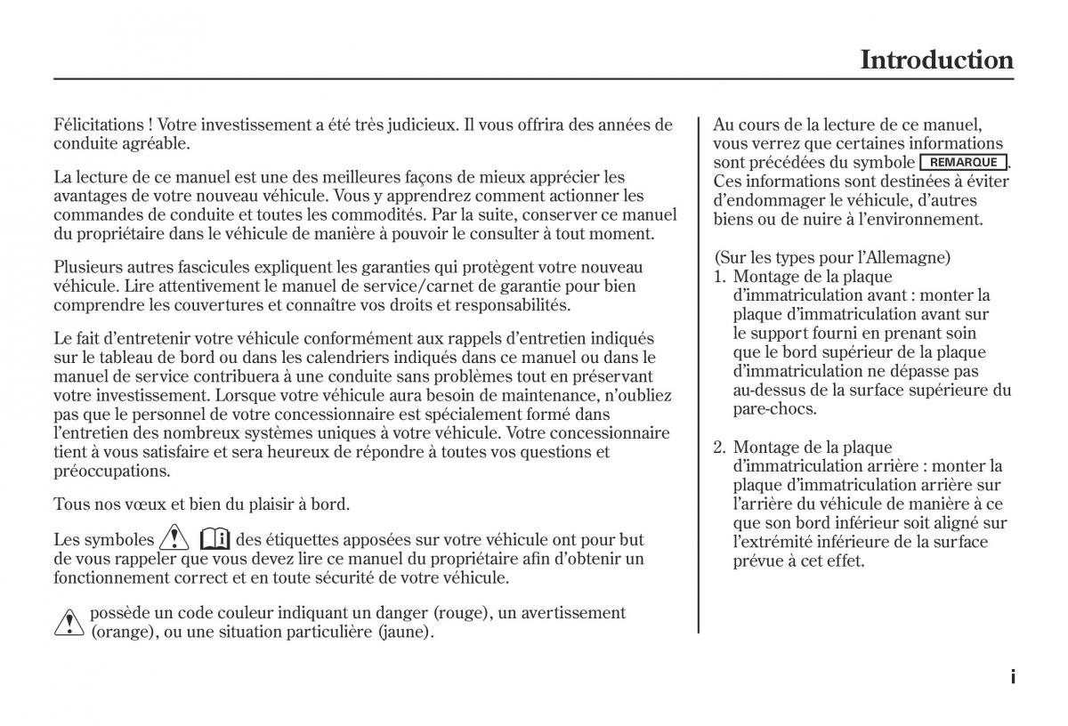 Honda Jazz II 2 hybrid manuel du proprietaire / page 2