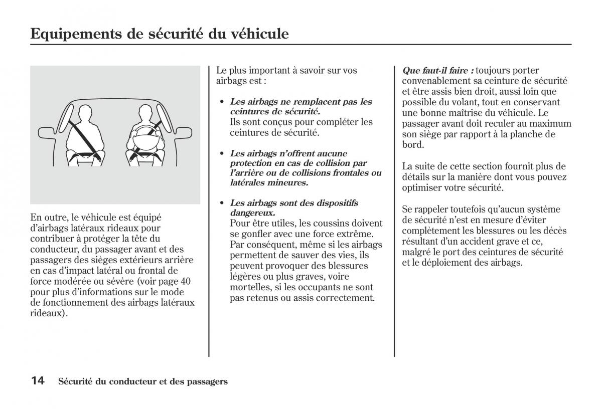 Honda Jazz II 2 hybrid manuel du proprietaire / page 21