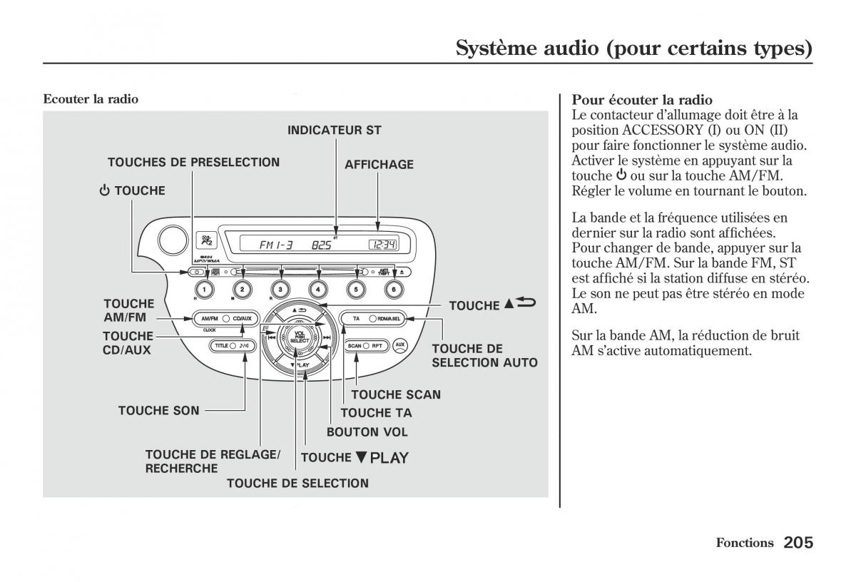 Honda Jazz II 2 hybrid manuel du proprietaire / page 212