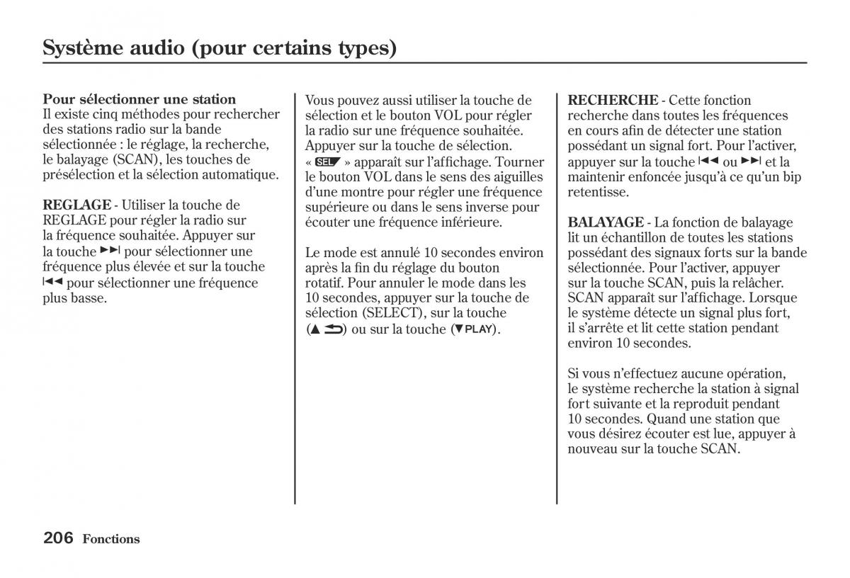 Honda Jazz II 2 hybrid manuel du proprietaire / page 213