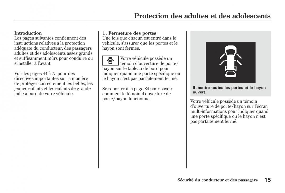 Honda Jazz II 2 hybrid manuel du proprietaire / page 22