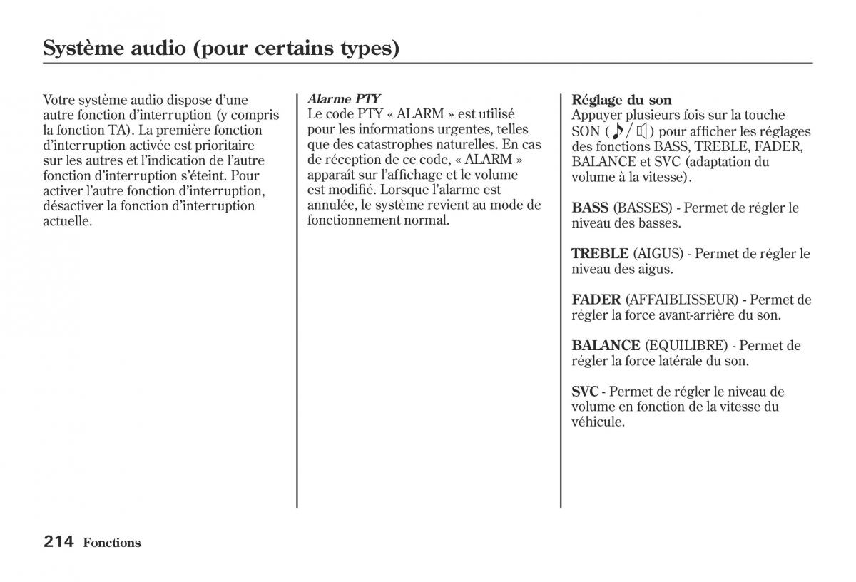 Honda Jazz II 2 hybrid manuel du proprietaire / page 221