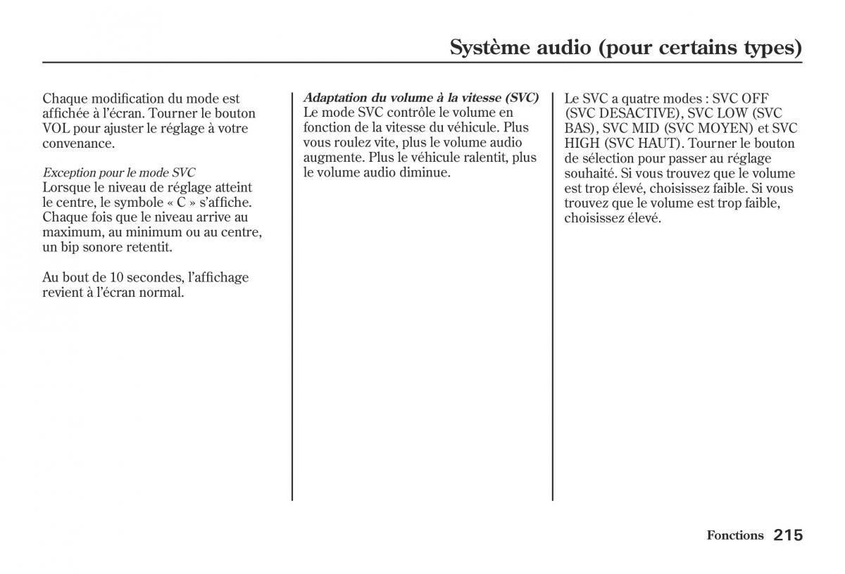 Honda Jazz II 2 hybrid manuel du proprietaire / page 222