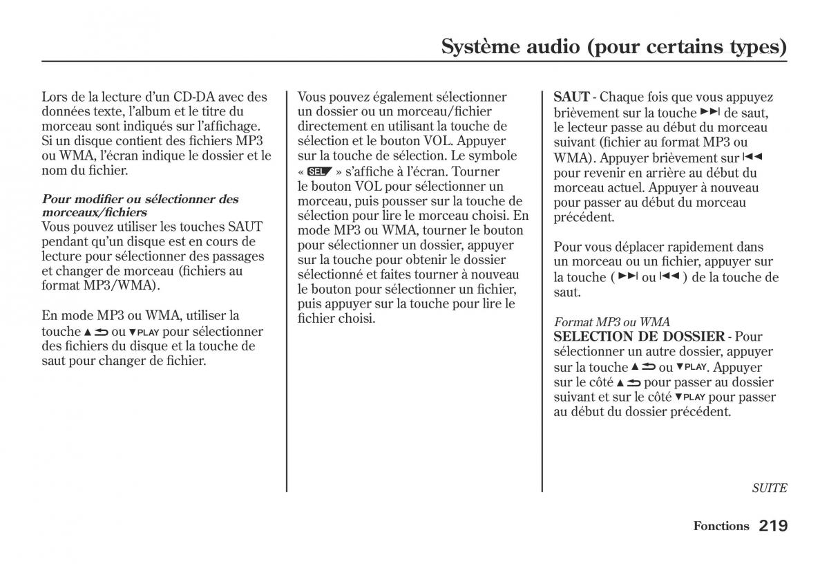 Honda Jazz II 2 hybrid manuel du proprietaire / page 226