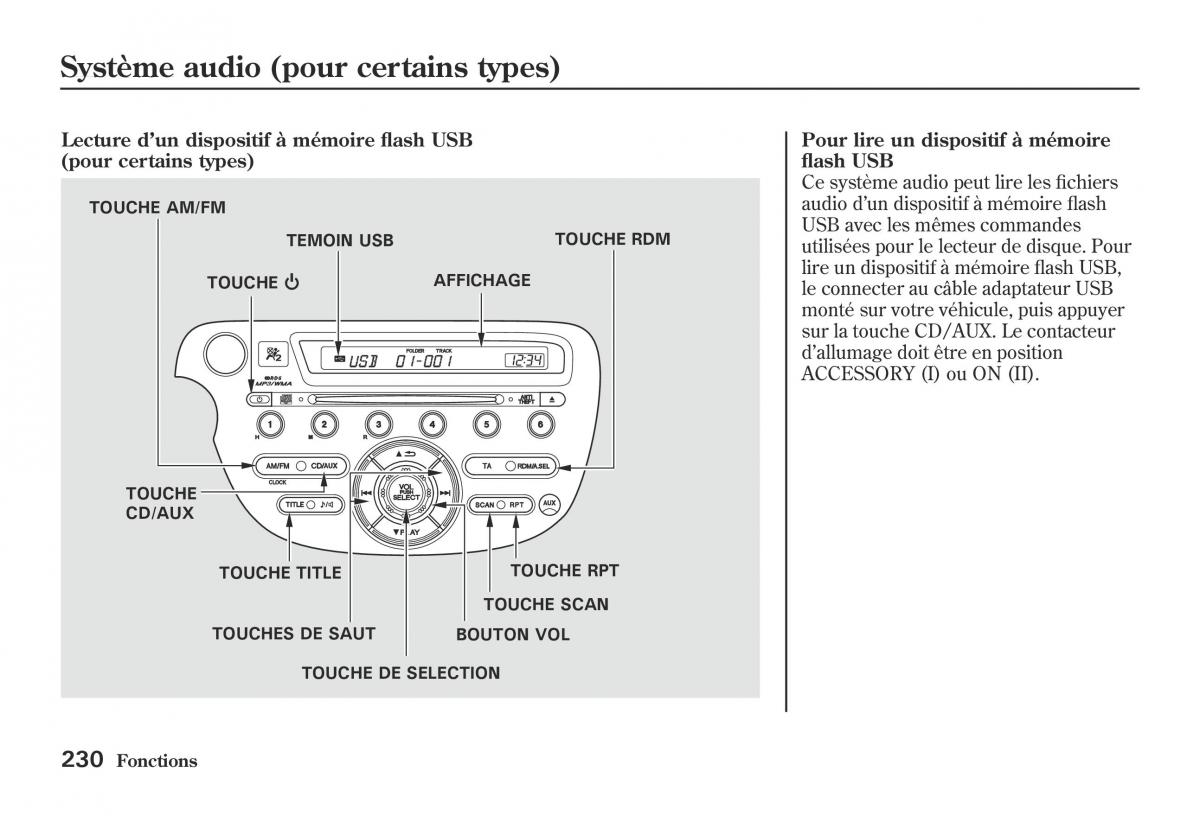 Honda Jazz II 2 hybrid manuel du proprietaire / page 237