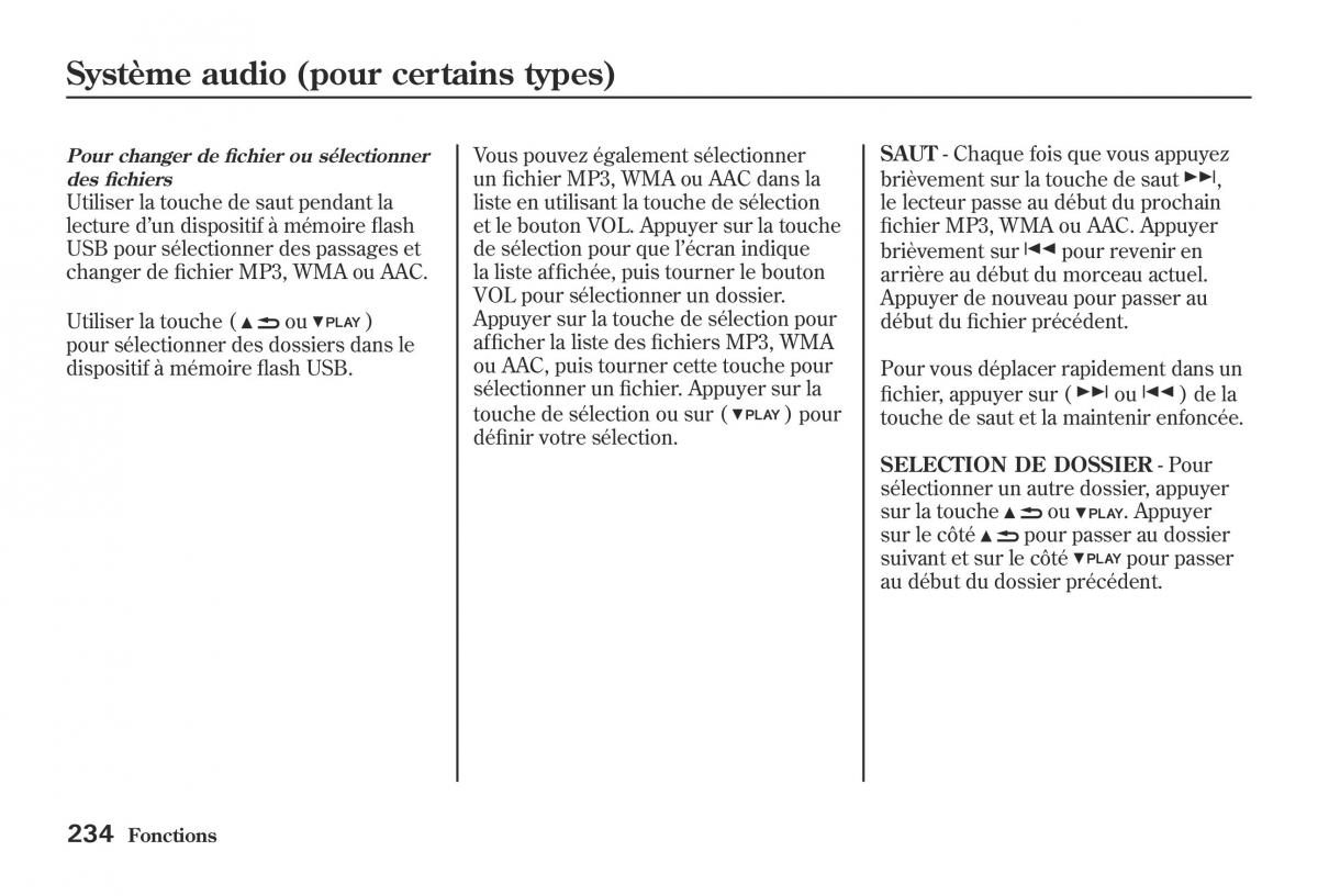 Honda Jazz II 2 hybrid manuel du proprietaire / page 241