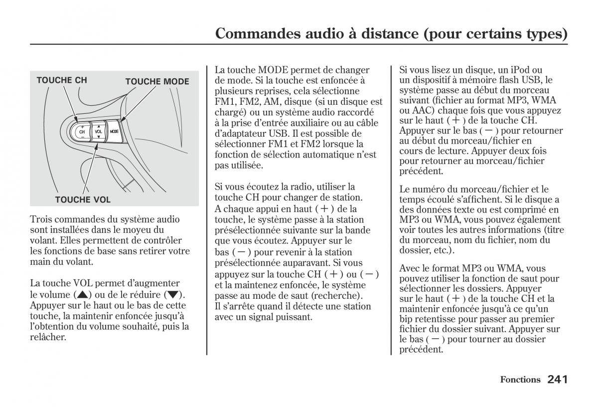 Honda Jazz II 2 hybrid manuel du proprietaire / page 248