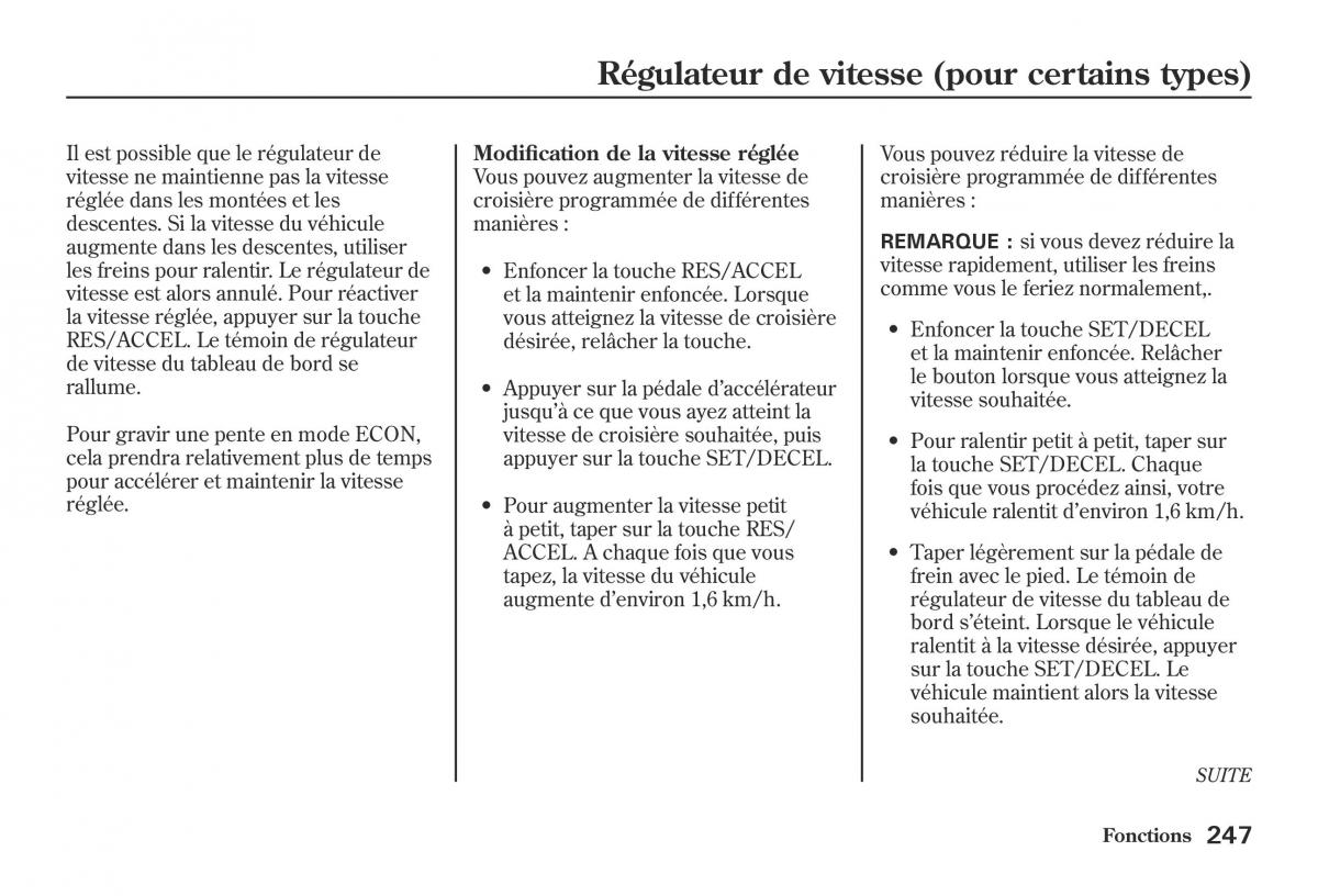 Honda Jazz II 2 hybrid manuel du proprietaire / page 254