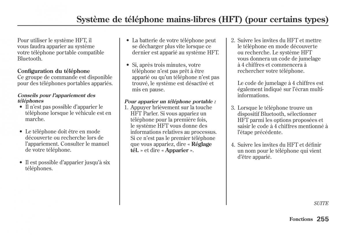 Honda Jazz II 2 hybrid manuel du proprietaire / page 262