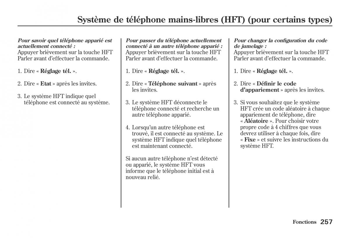 Honda Jazz II 2 hybrid manuel du proprietaire / page 264