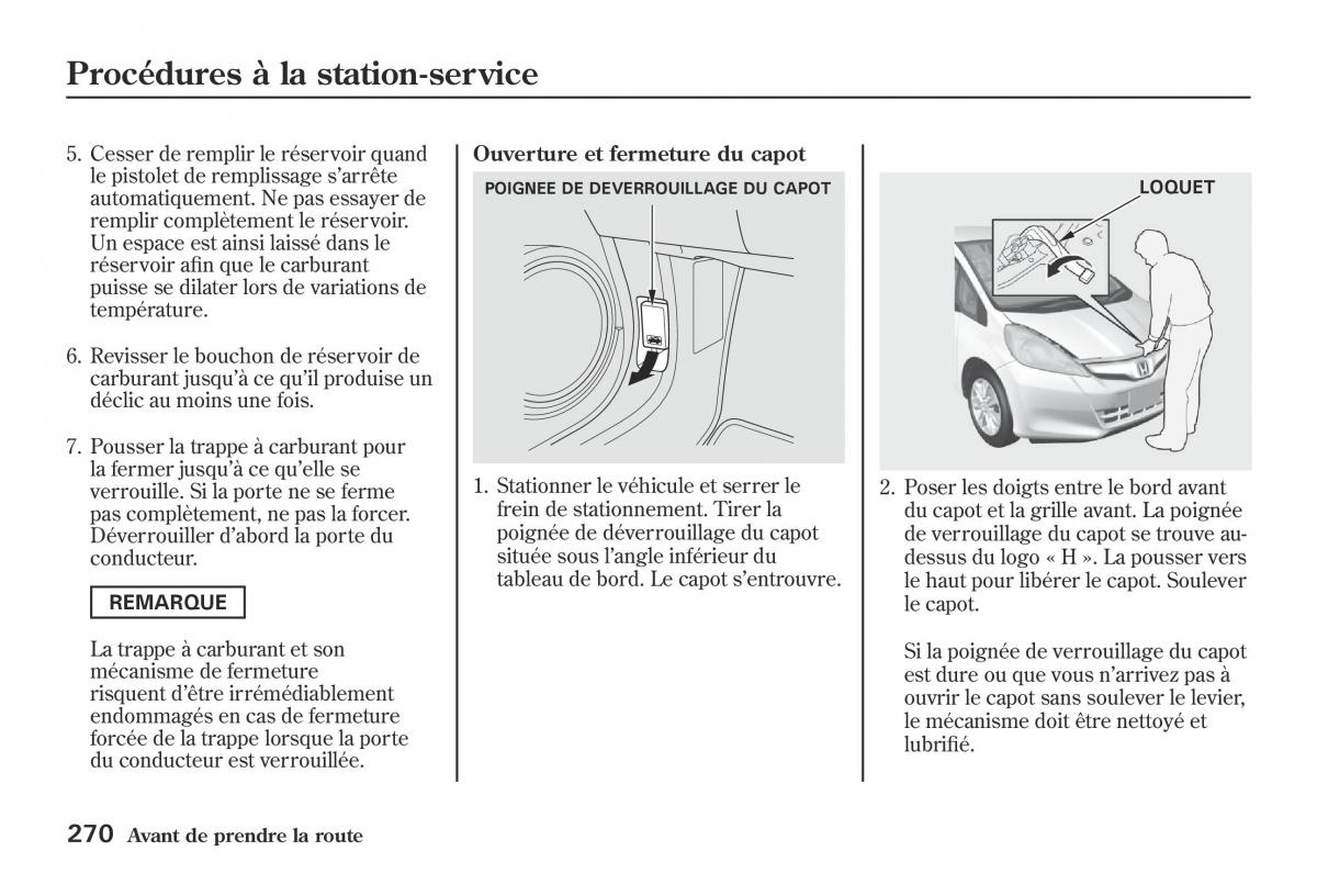 Honda Jazz II 2 hybrid manuel du proprietaire / page 277