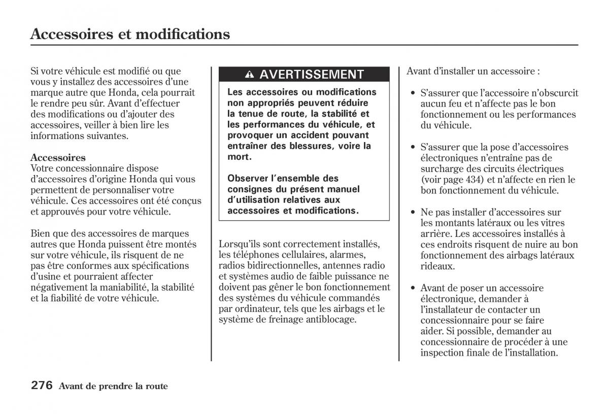 Honda Jazz II 2 hybrid manuel du proprietaire / page 283