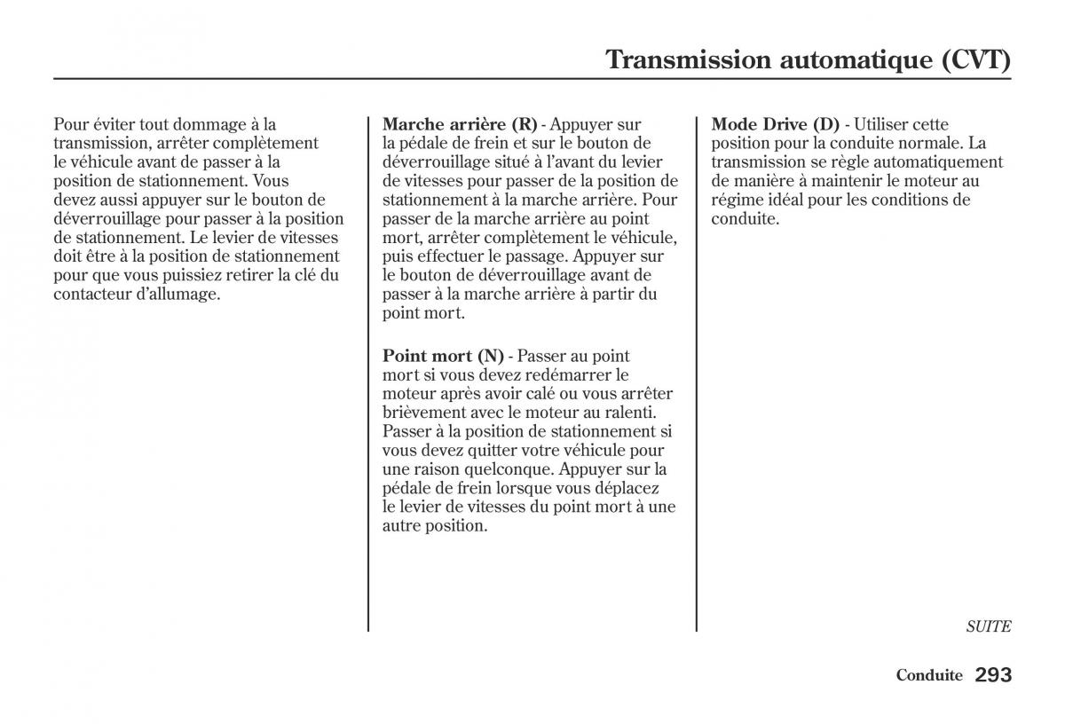 Honda Jazz II 2 hybrid manuel du proprietaire / page 300