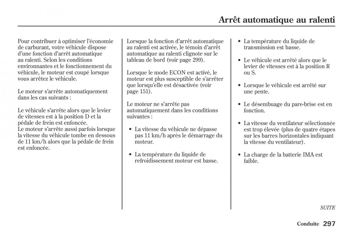 Honda Jazz II 2 hybrid manuel du proprietaire / page 304