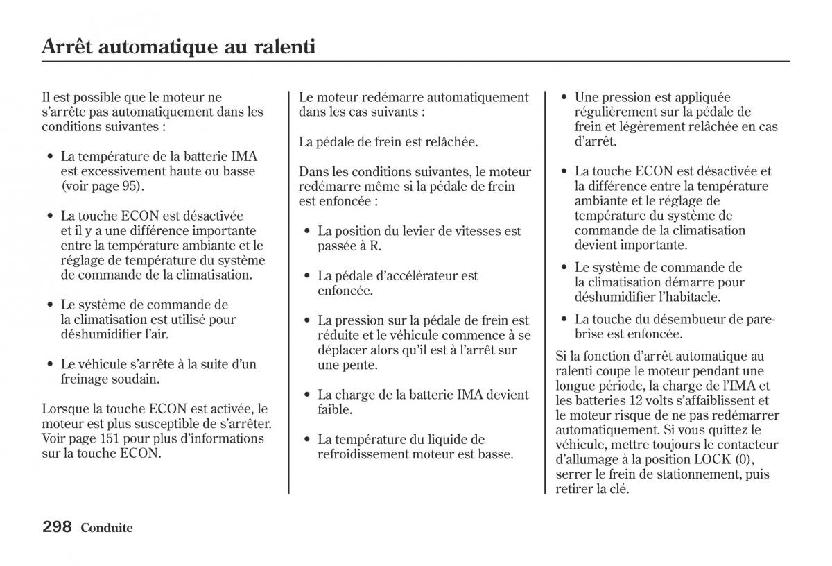 Honda Jazz II 2 hybrid manuel du proprietaire / page 305