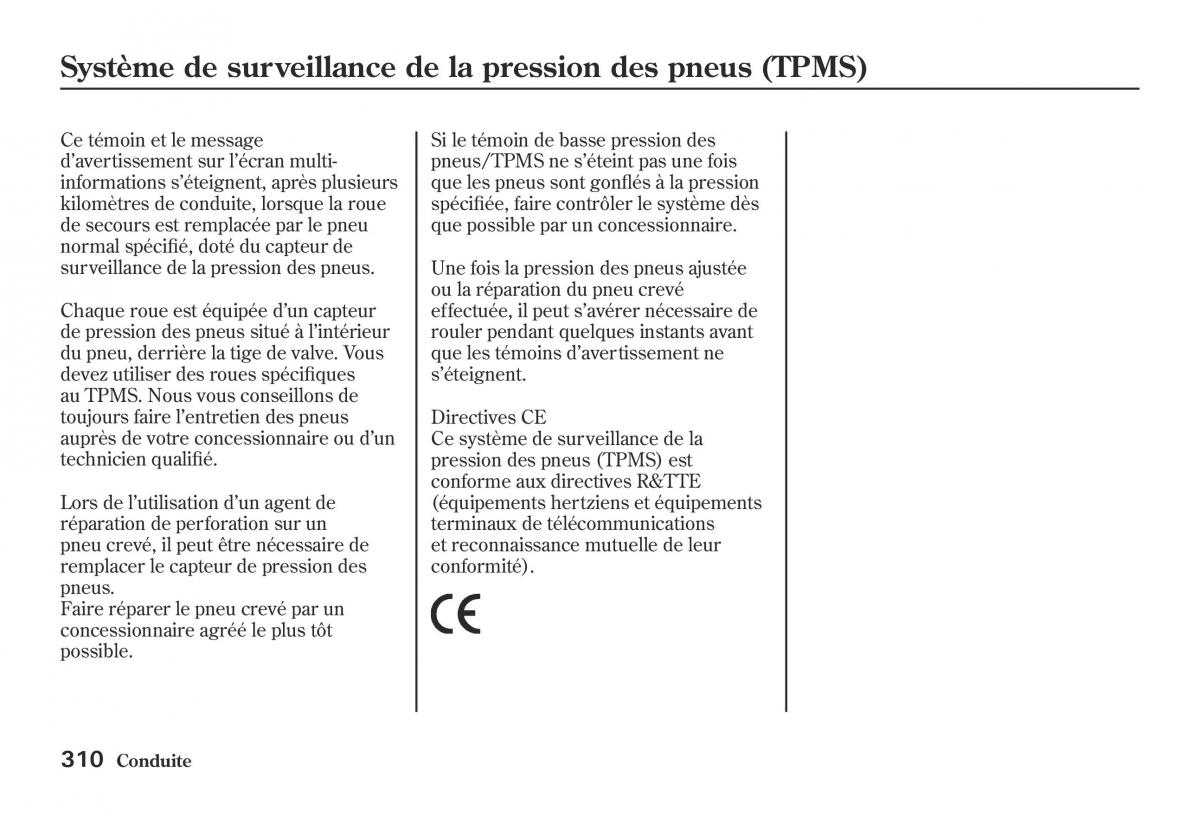 Honda Jazz II 2 hybrid manuel du proprietaire / page 317