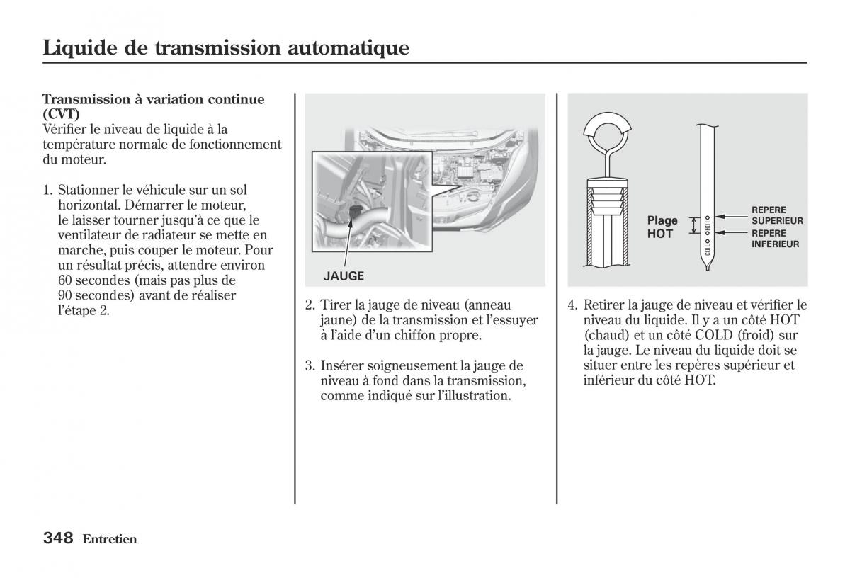 Honda Jazz II 2 hybrid manuel du proprietaire / page 355