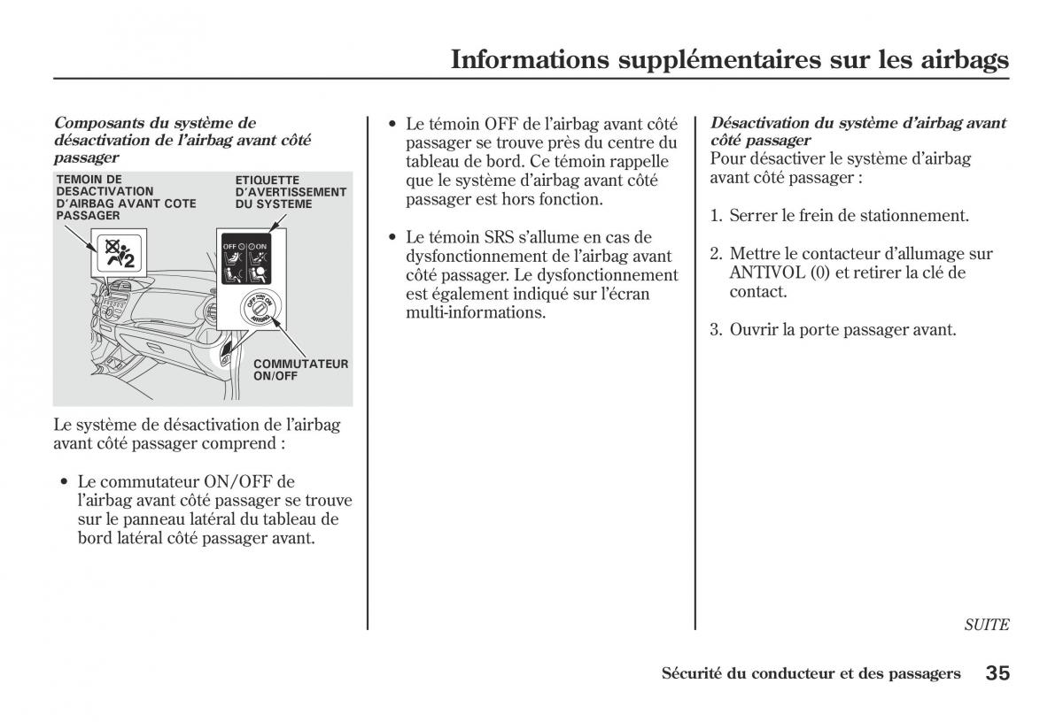 Honda Jazz II 2 hybrid manuel du proprietaire / page 42