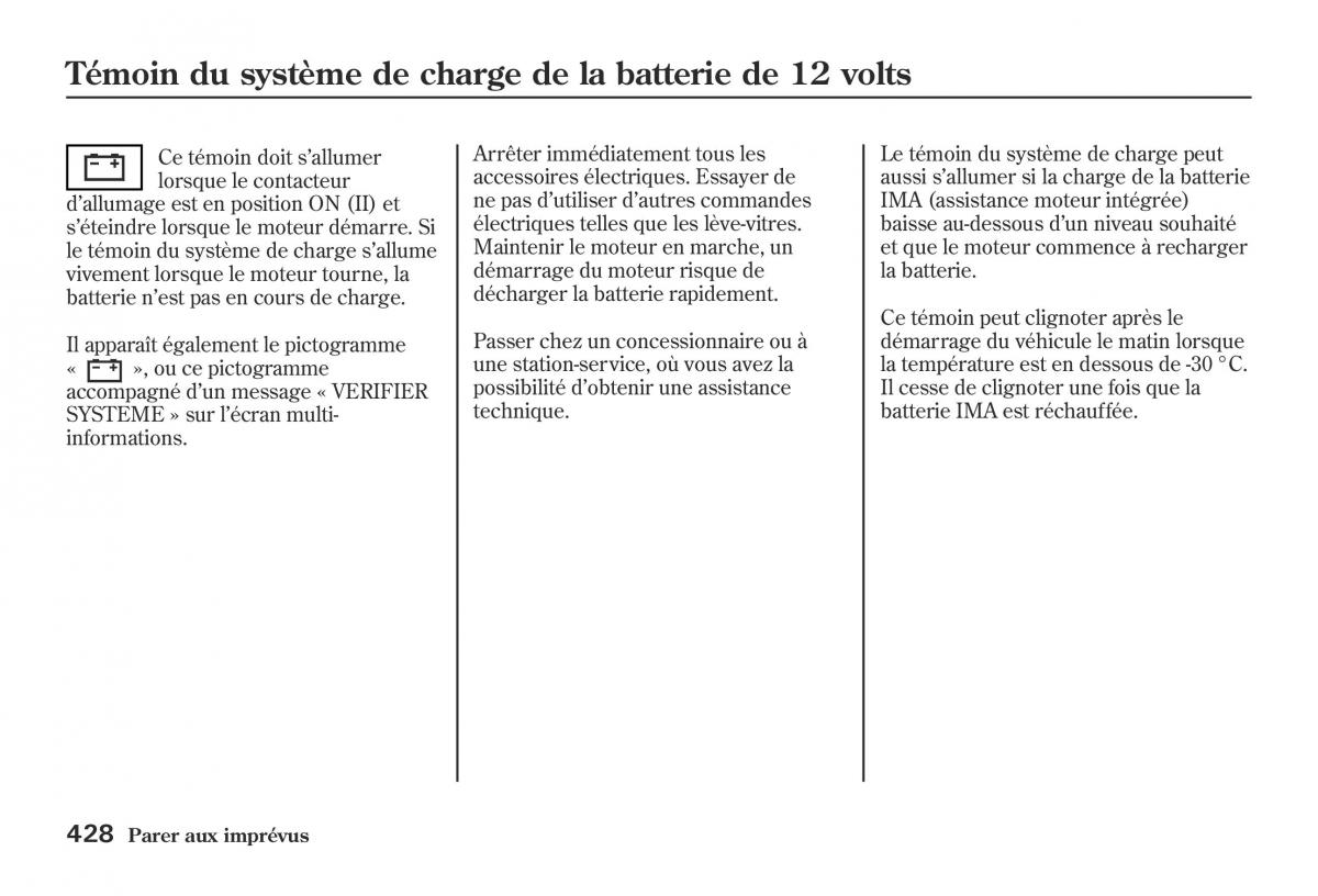 Honda Jazz II 2 hybrid manuel du proprietaire / page 435