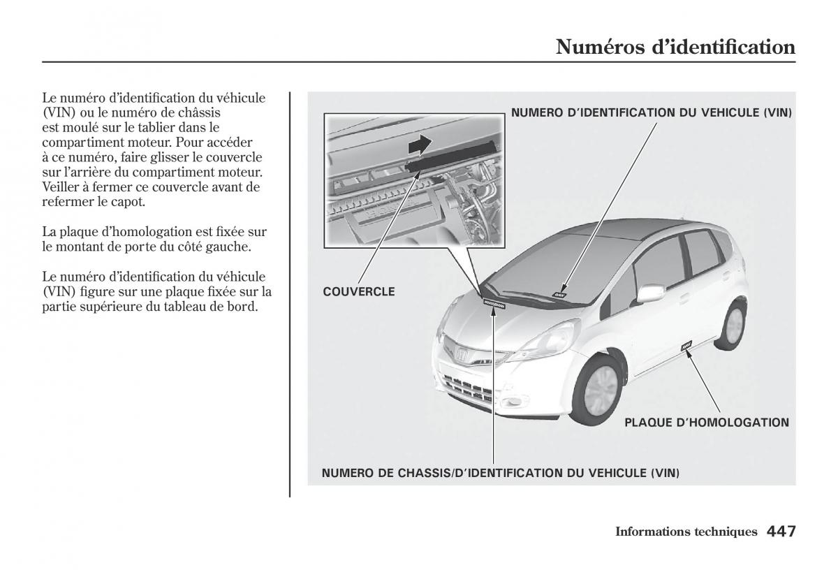 Honda Jazz II 2 hybrid manuel du proprietaire / page 454