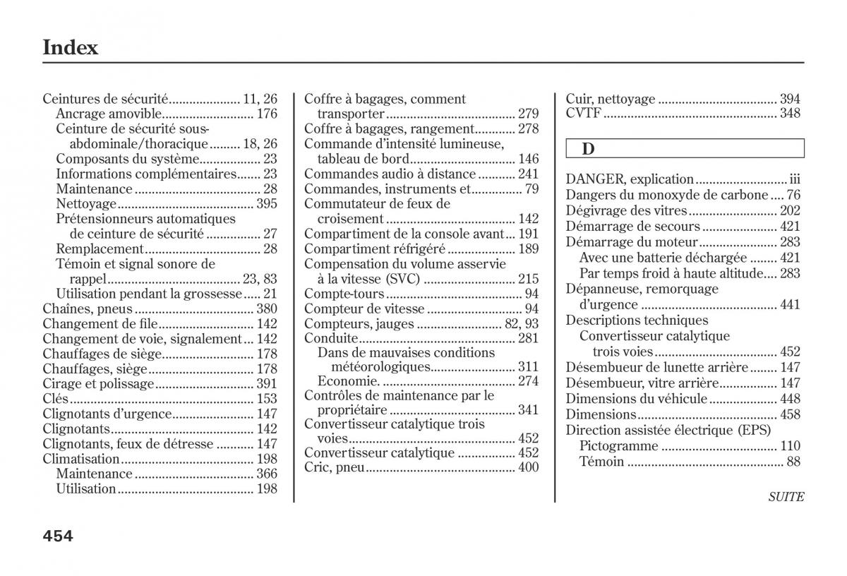 Honda Jazz II 2 hybrid manuel du proprietaire / page 461