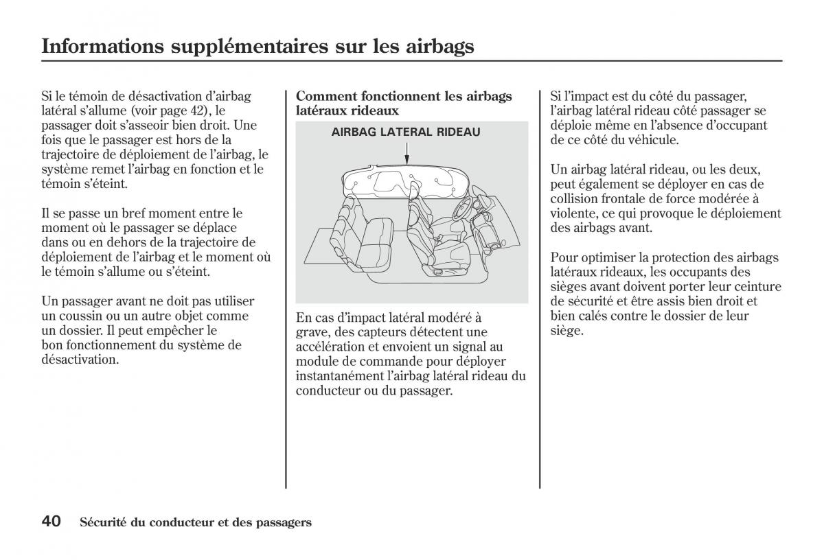 Honda Jazz II 2 hybrid manuel du proprietaire / page 47