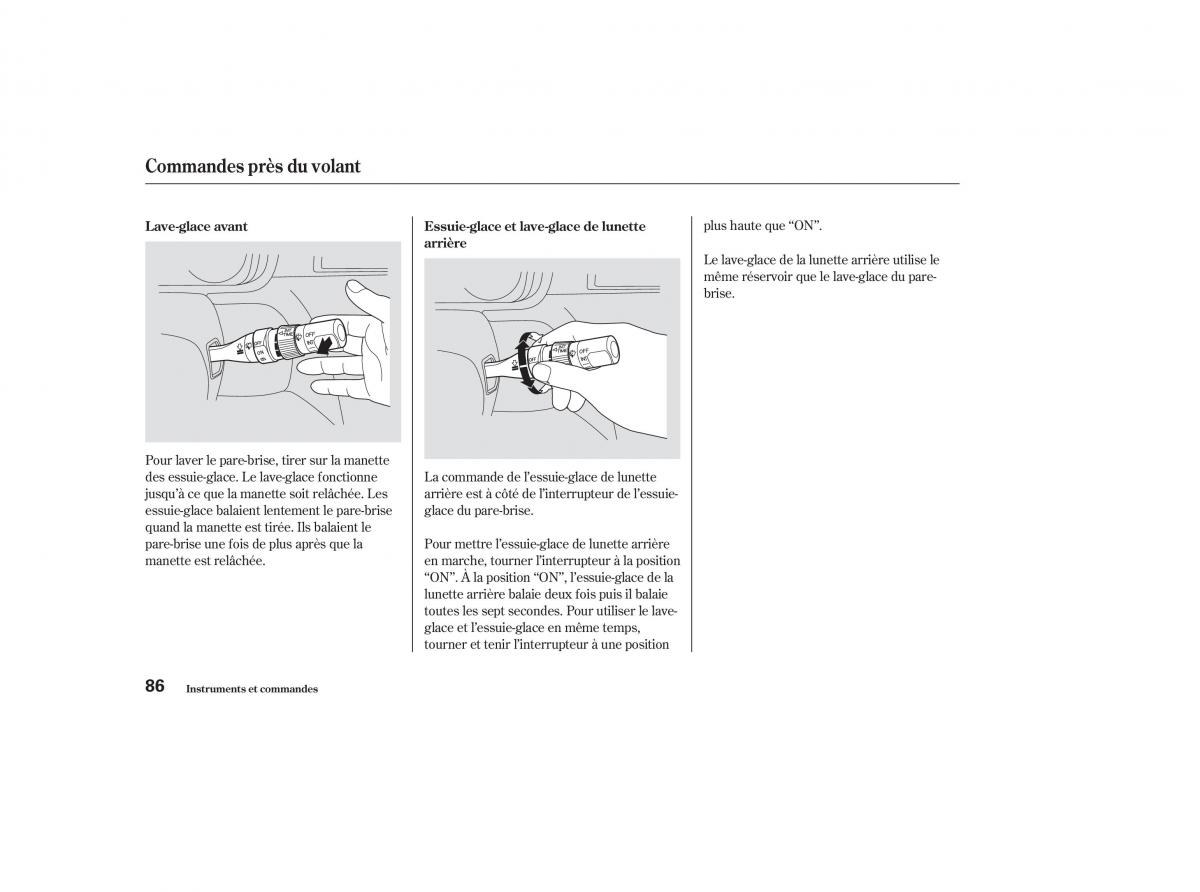 Honda Odyssey II 2 manuel du proprietaire / page 85