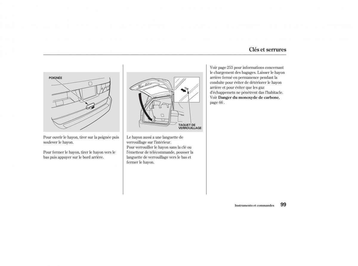 Honda Odyssey II 2 manuel du proprietaire / page 98