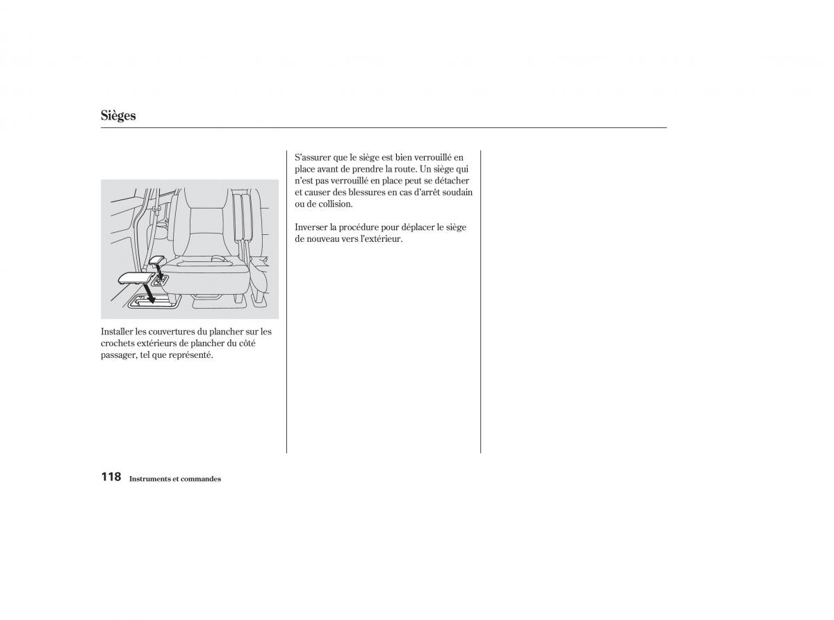 Honda Odyssey II 2 manuel du proprietaire / page 117