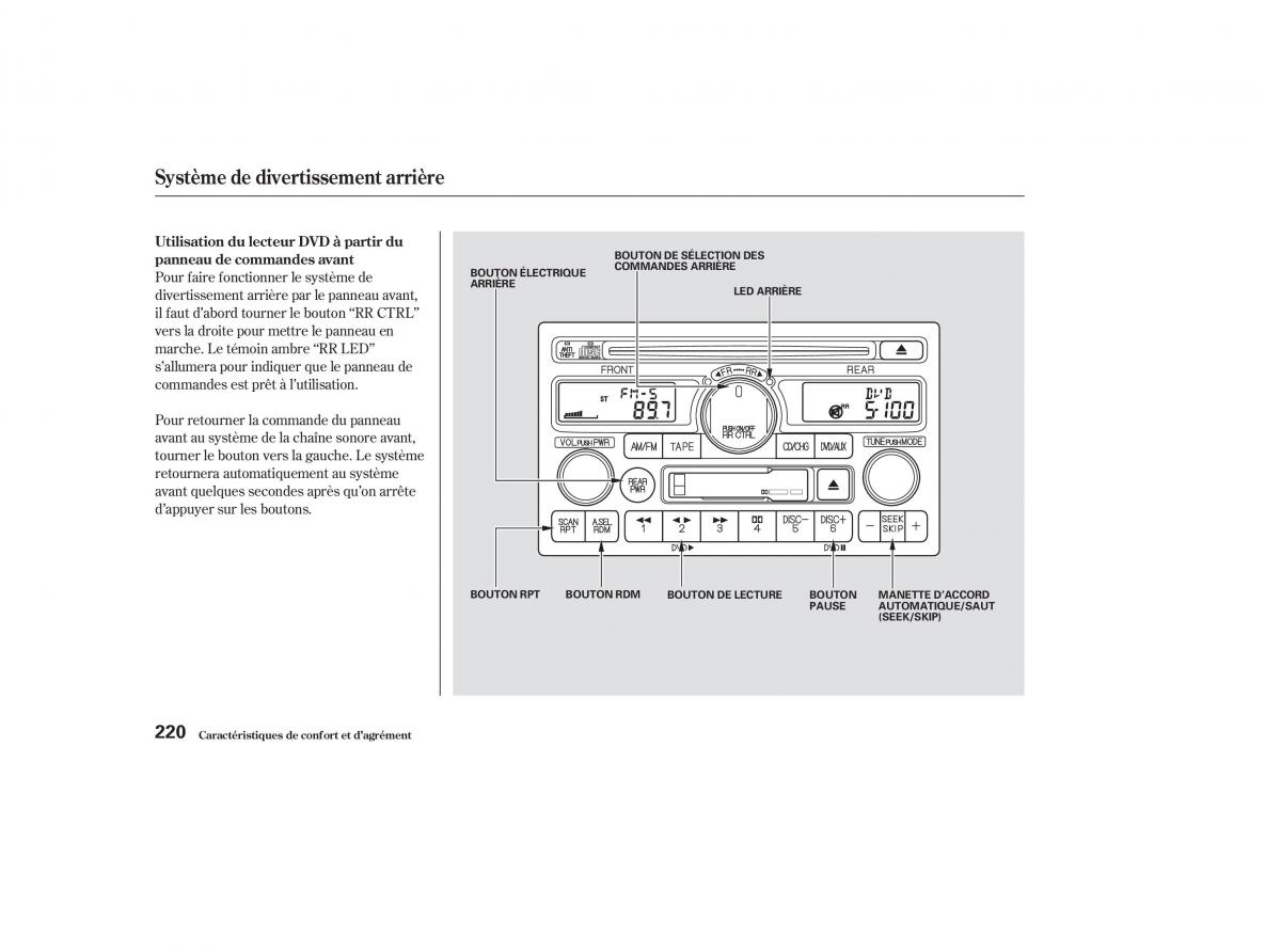 Honda Odyssey II 2 manuel du proprietaire / page 219