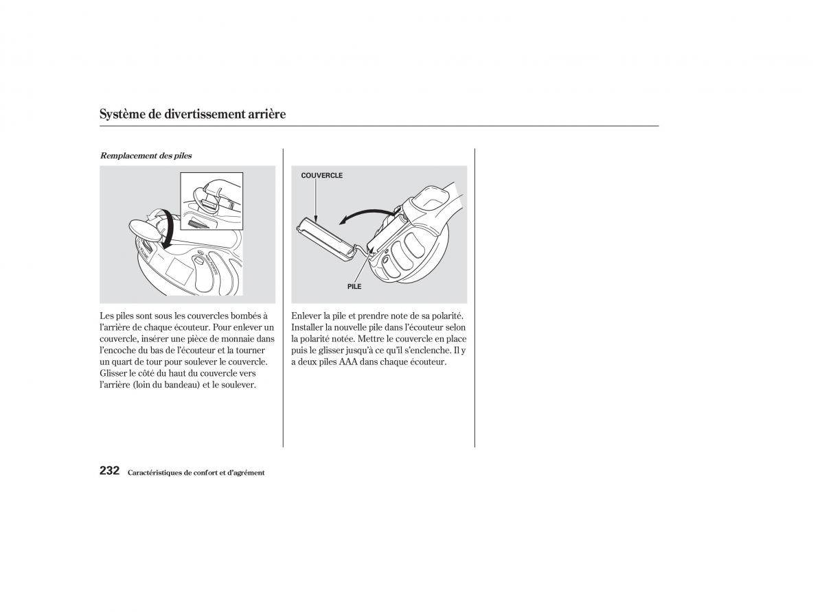 Honda Odyssey II 2 manuel du proprietaire / page 231