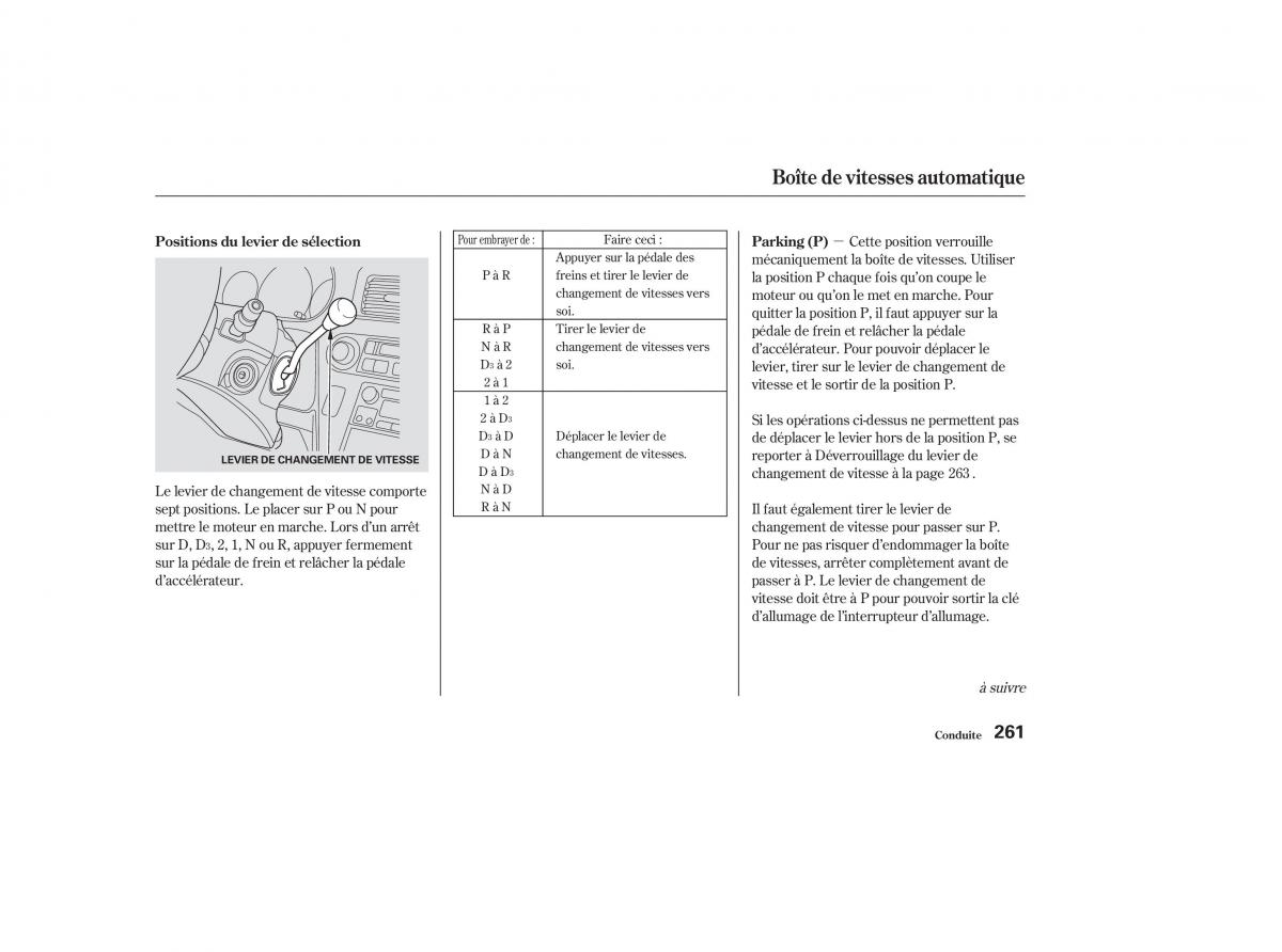 Honda Odyssey II 2 manuel du proprietaire / page 260