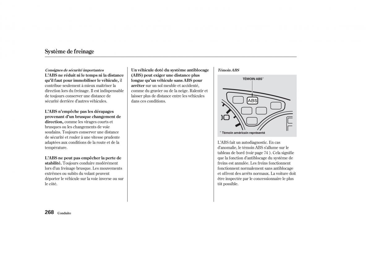 Honda Odyssey II 2 manuel du proprietaire / page 267