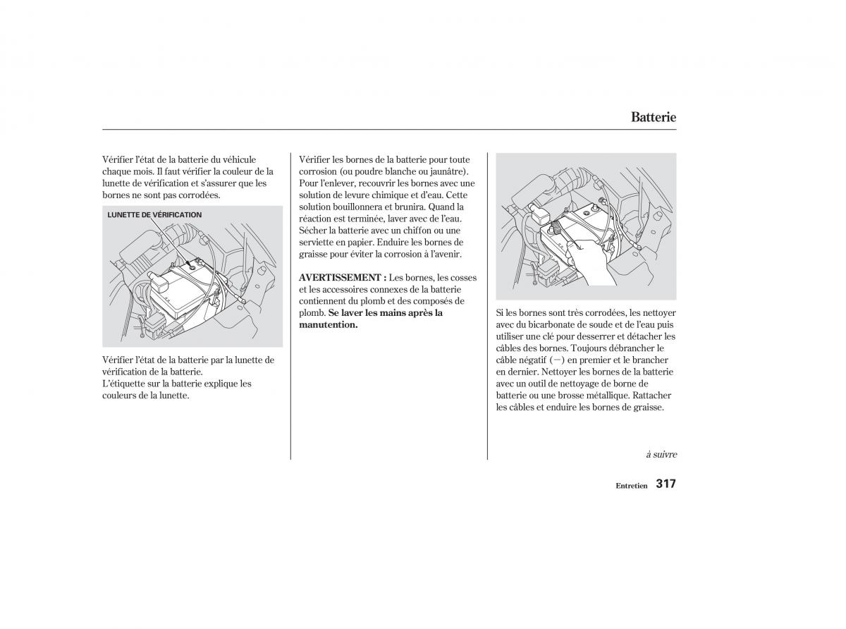 Honda Odyssey II 2 manuel du proprietaire / page 316