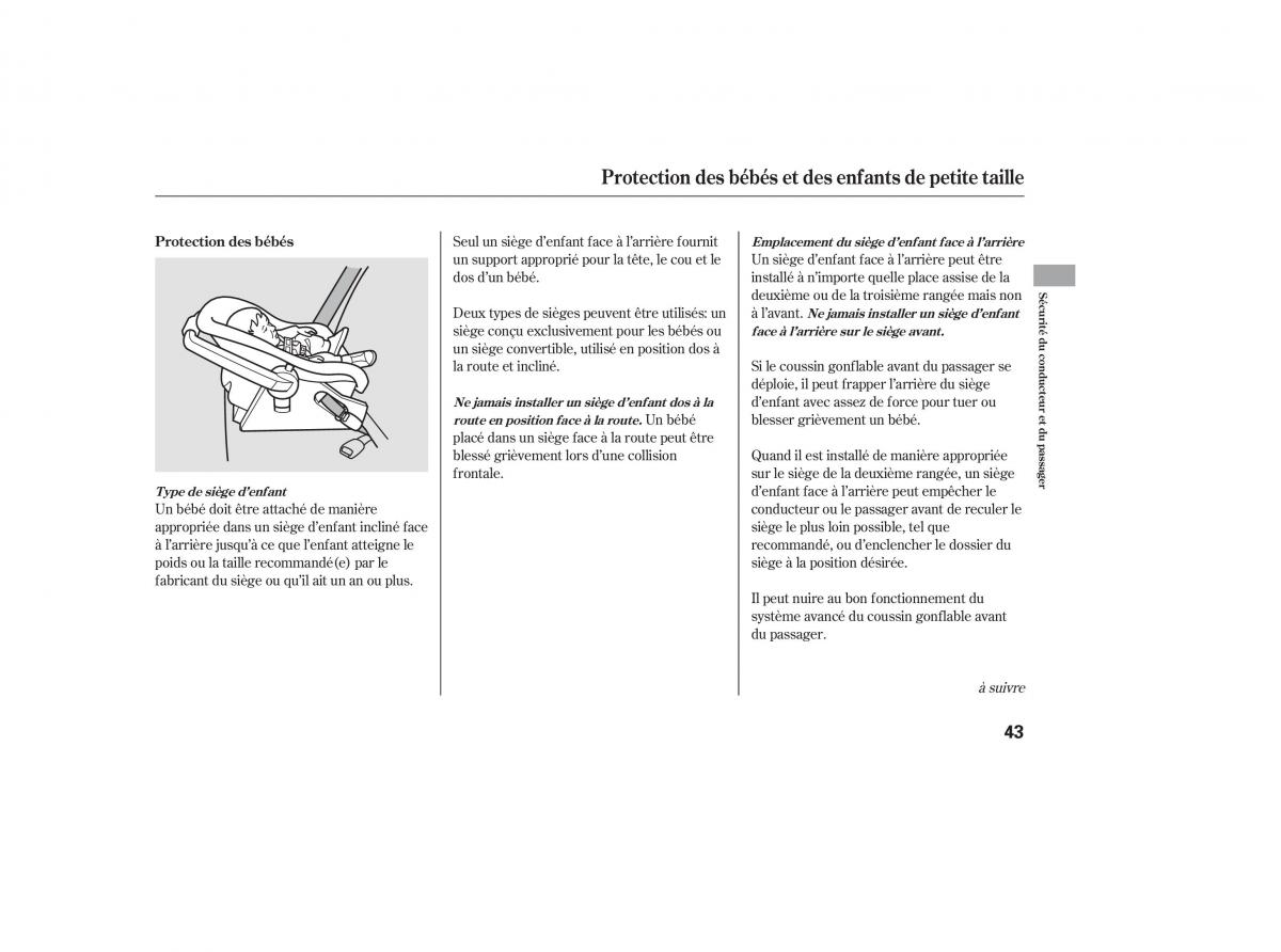 Honda Odyssey III 3 manuel du proprietaire / page 55