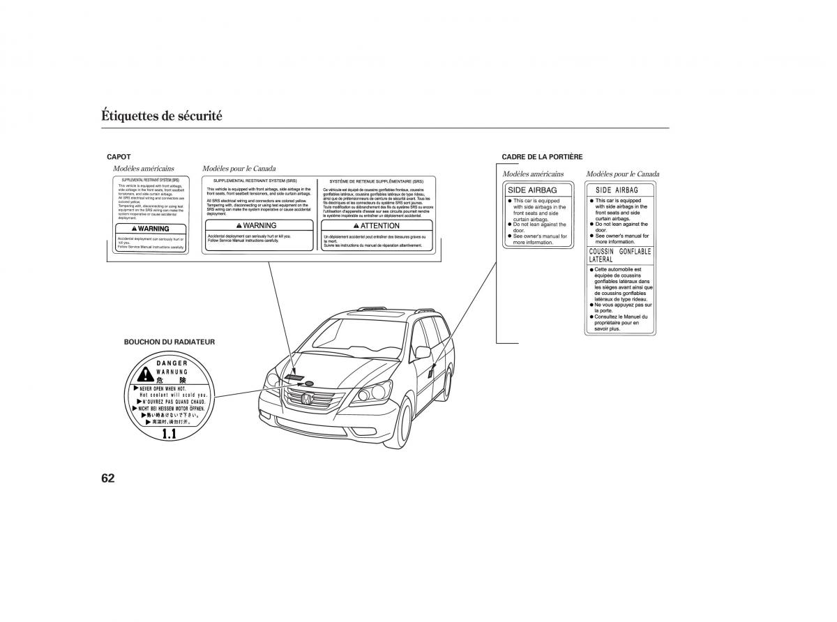 Honda Odyssey III 3 manuel du proprietaire / page 77