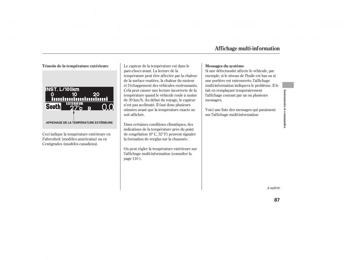 Honda Odyssey III 3 manuel du proprietaire / page 101