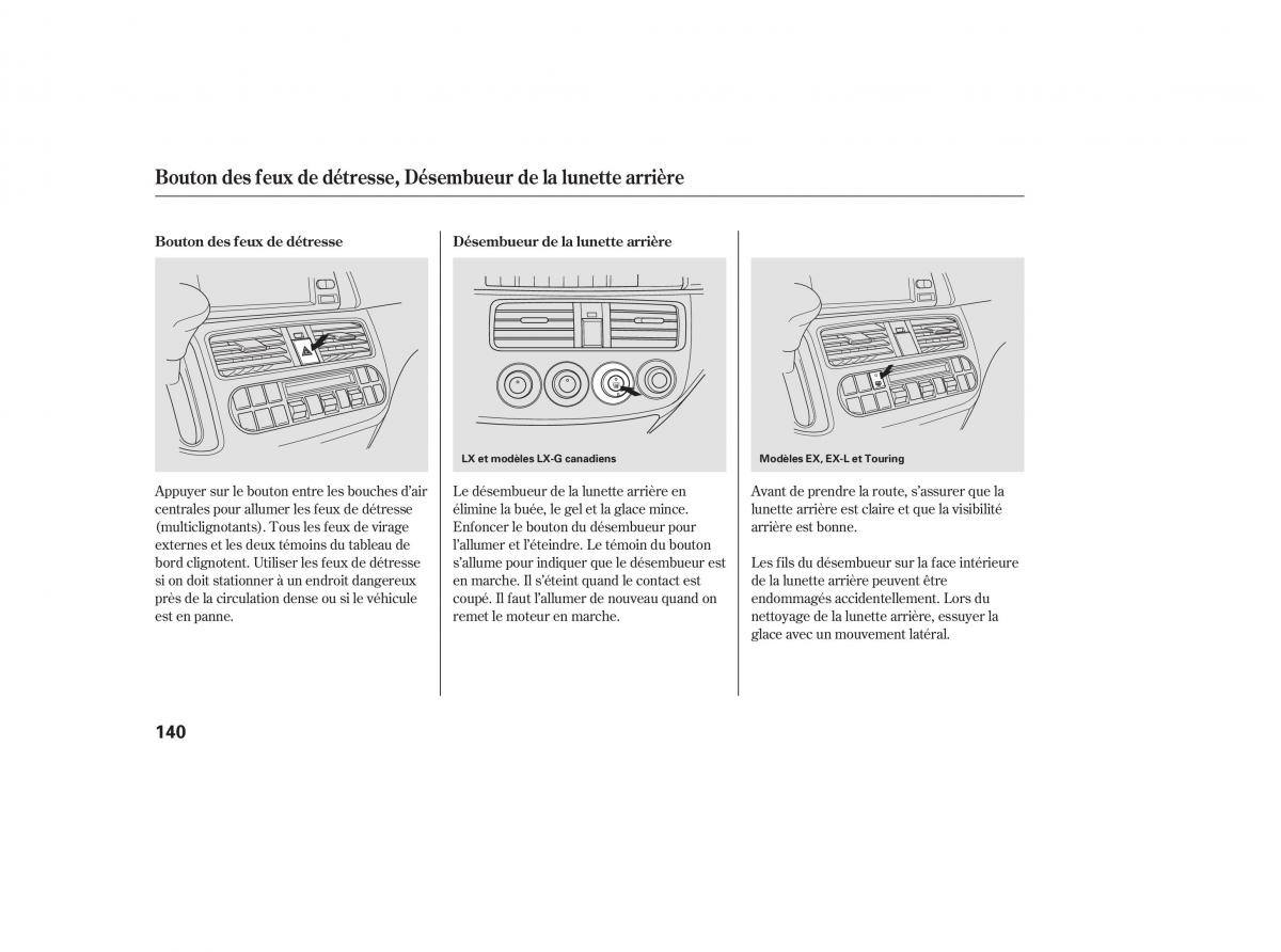 Honda Odyssey III 3 manuel du proprietaire / page 154