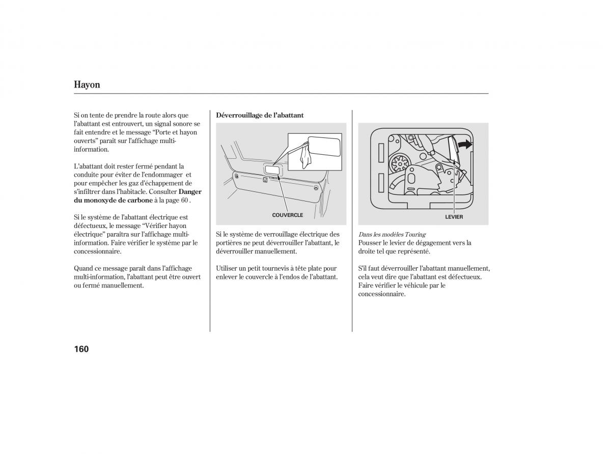 Honda Odyssey III 3 manuel du proprietaire / page 174